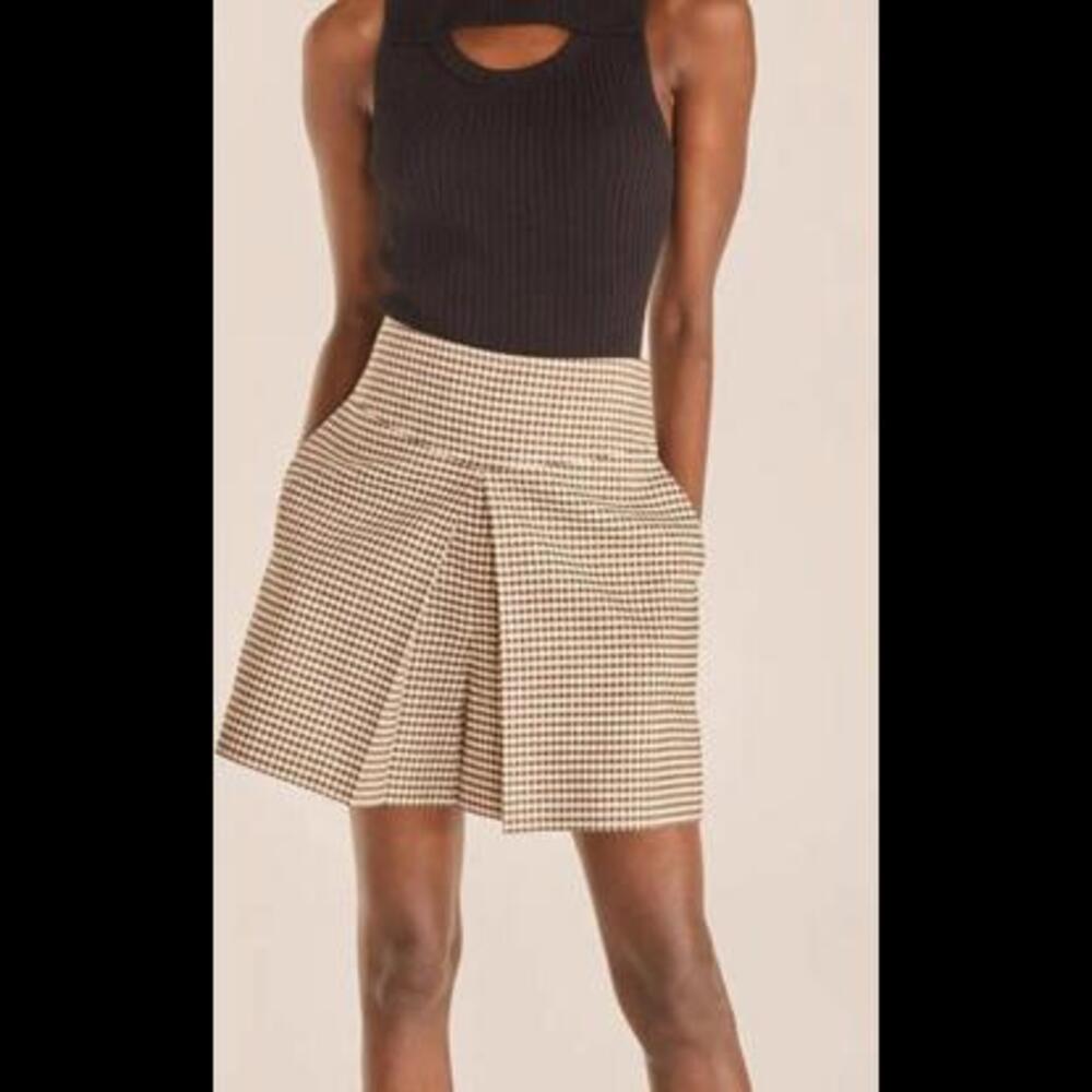 (24) NWT Rebecca Taylor Check Skort, Sz 10